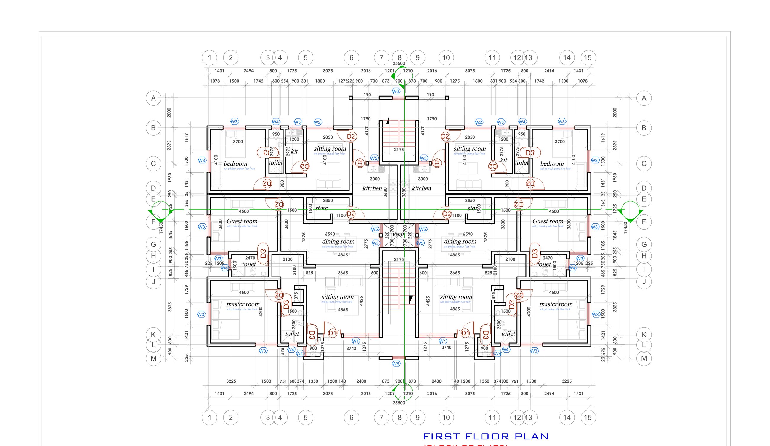 First Floor Plan — Palm Grove Estate — Phase 2